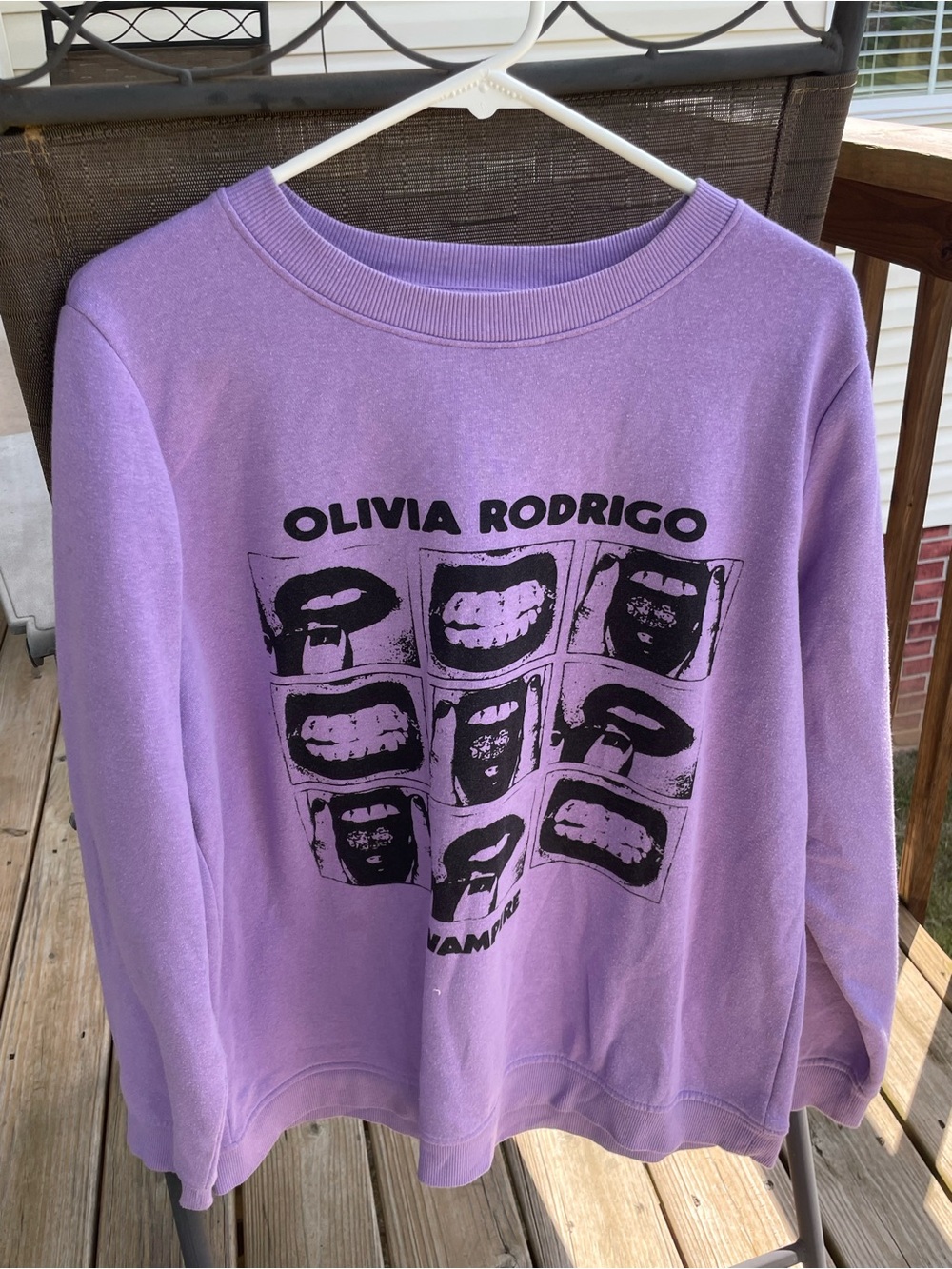 Olivia Rodrigo Purple Graphic Crewneck Sweater